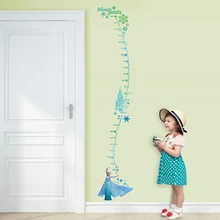 Cartoon Frozen Anna Elsa Growth Chart PVC Wall Stickers For Kids Room Home Decor DIY Anime Wall Decals Height Measure Mural Art Cartoon Frozen Anna Elsa Growth Chart PVC Wall Stickers For Kids Room Home Decor DIY Anime Wall Decals Height Measure Mural Art