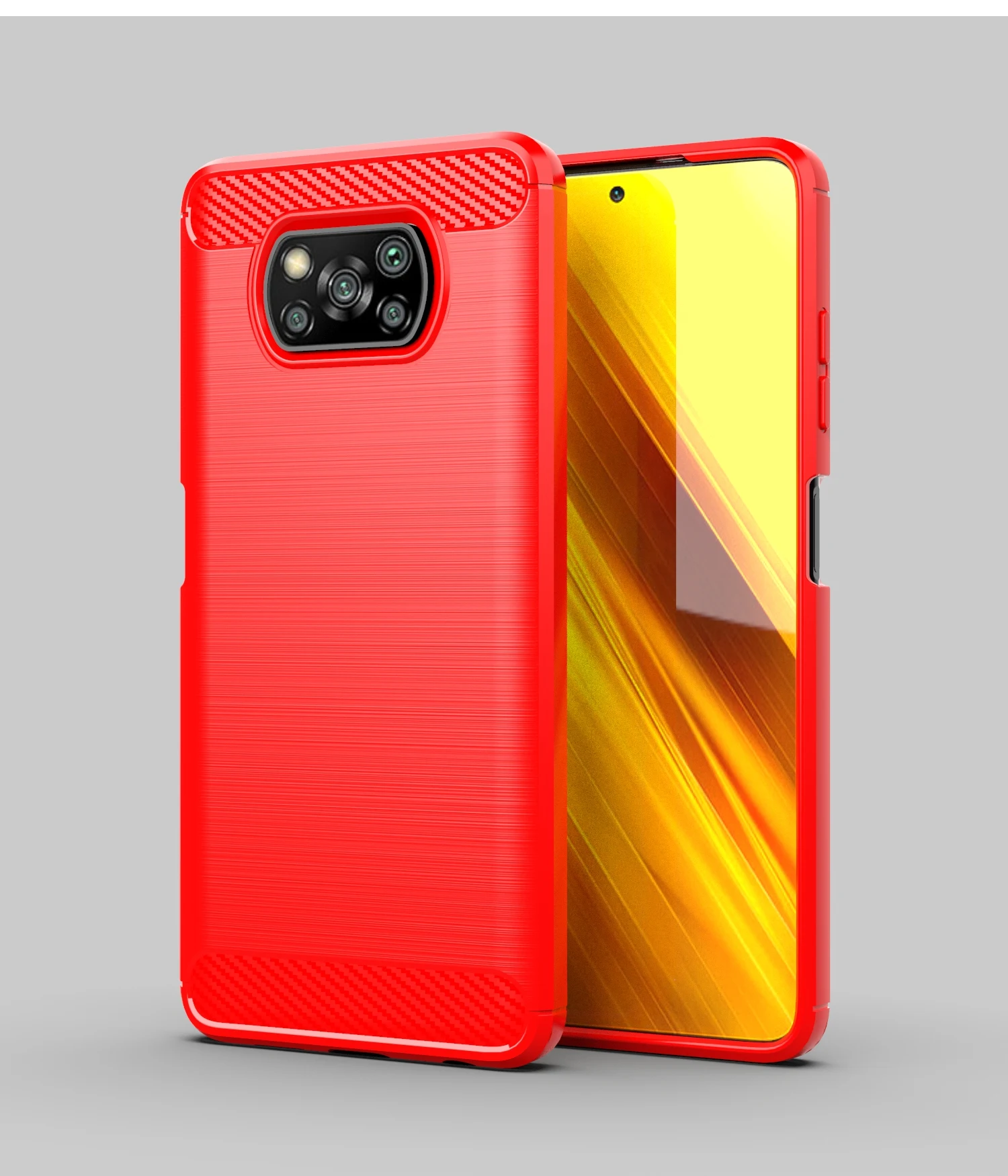 Poco X3 nfc Case For Mi Poco X3 NFC Protector ShockProof Fitted Carbon Fiber TPU Phone Durable Cover X3 NFC Pouch 6.67inch case for xiaomi