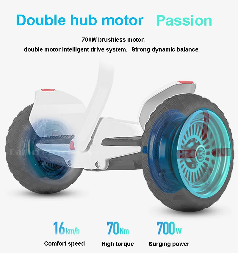 Daibot Electric Scooters Adults 10 Inch Two Wheel Self Balancing Scooters With APPBluetooth 700W 54V Off Road Hoverboard (9)