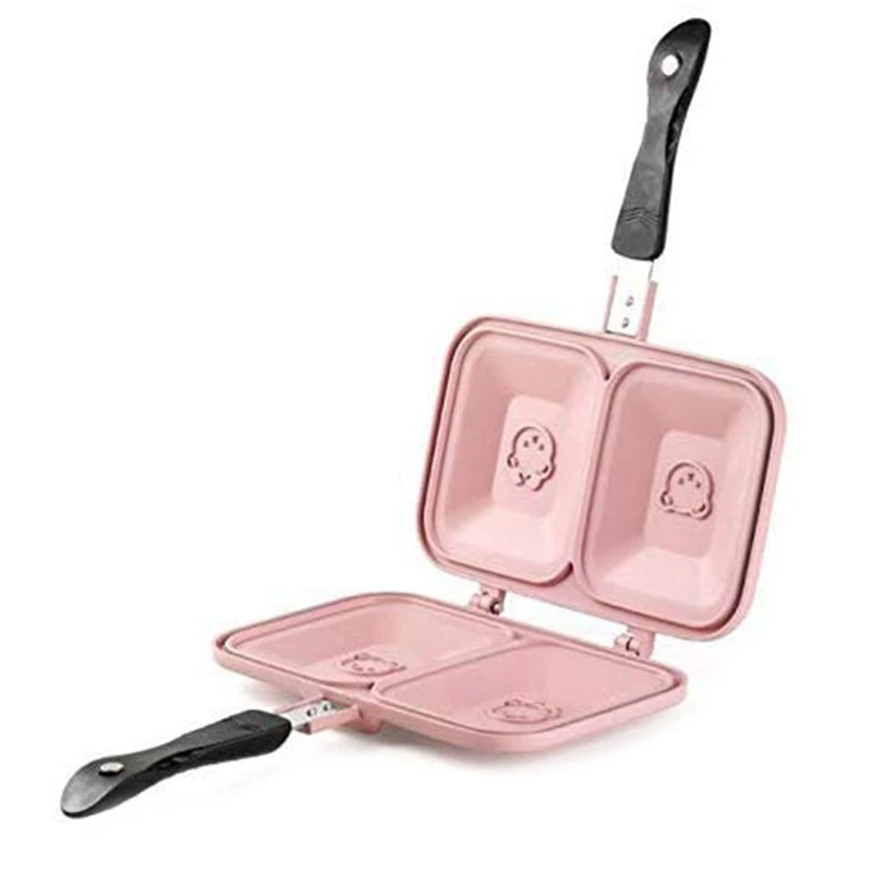 Cute Bear Double-Sided Frying Pan Non-Stick Bread Breakfast Pot Baking Pan Frying Pan Baby Food Supplement