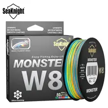 SeaKnight Monster W8 многоцветная 8 нитей PE рыболовная леска 300 м 500 м 15 20 30 40 50 80 100LB гладкая плетеная леска для ловли карпа