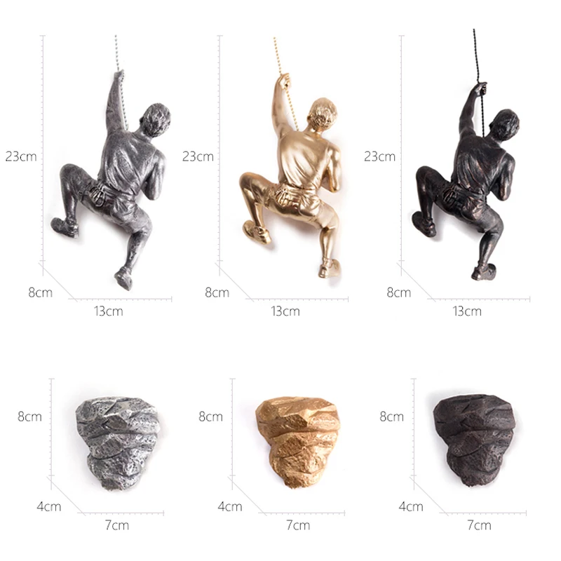 Креативный Ретро Спорт Человек скалолазание статуэтки настенные украшения кулон из смолы статуэтка Скульптура стены гостиной домашний декор