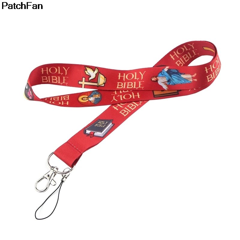 20 шт./лот A2430 Patchfan Библейский узор ремешок для ключей телефоны USB флэш-накопители ключи брелки ID Имя тег держатель Бейджа тесьма