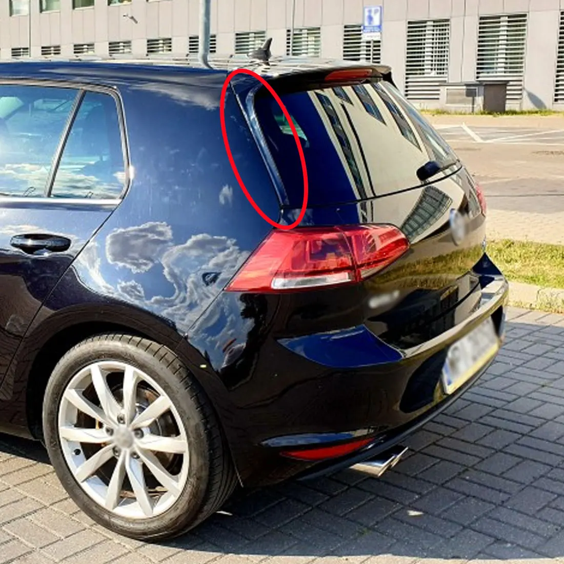 Для VW Golf 7 MK7- с 2 шт. заднее окно боковое крыло спойлер для Заднего ветрового стекла боковое крыло спойлер украшение автомобиля