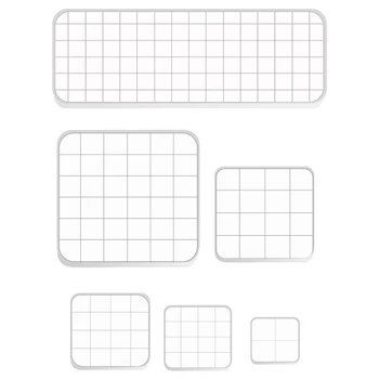 

6 Pieces Assorted Sizes Acrylic Stamp Blocks Clear Stamping Blocks Tools Set with Grid Lines for Scrapbooking Album Card Making