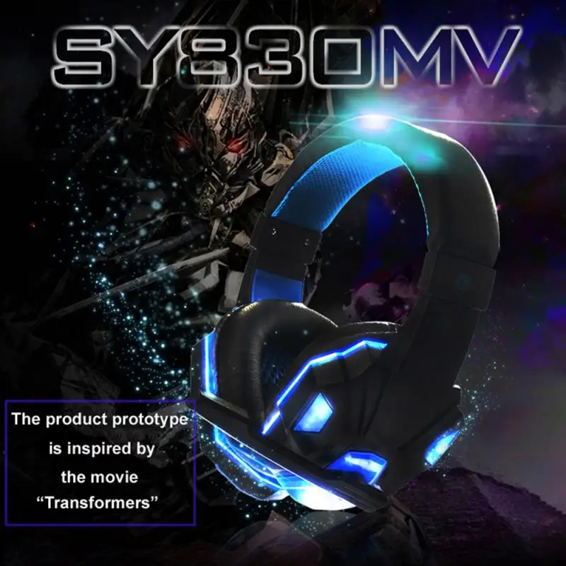 

1PC Led Light Gaming Headphones For Computer PS4 Wired Deep Bass Stereo Earphones With Mic For PC Computer Gamer Dropship