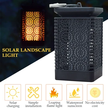 

Lawn Garden Yard Solar Powered Hanging Led Simulation Flame Vintage Patio Outdoor Waterproof Landscape Light Camping Decoration