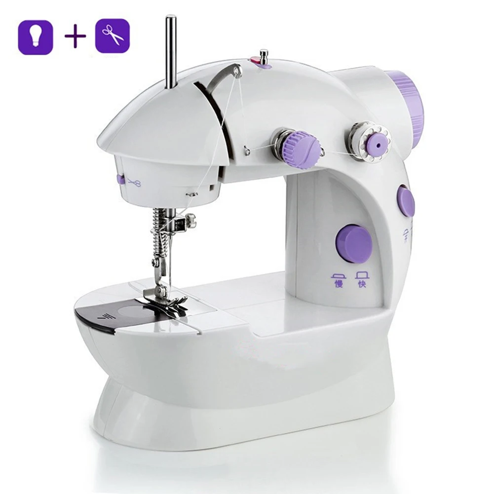 110V Portable Mini Hand Sewing Machine Household Electric Cordless Stitch Sewing Set for Quick Repairs DIY Clothes Stitchin