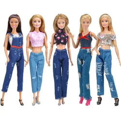 Tenue en jean pour Barbie Blyth, haut à la mode, 1/6 MH CD FR SD Kurhn BJD, vêtements de poupée, accessoires 