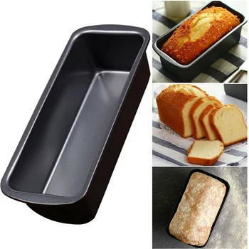 

Black Carbon Steel Rectangle Non-stick Bread Cake Baking Mould Loaf Pan Rectangle Toast Bread Mold Cake Mold Carbon