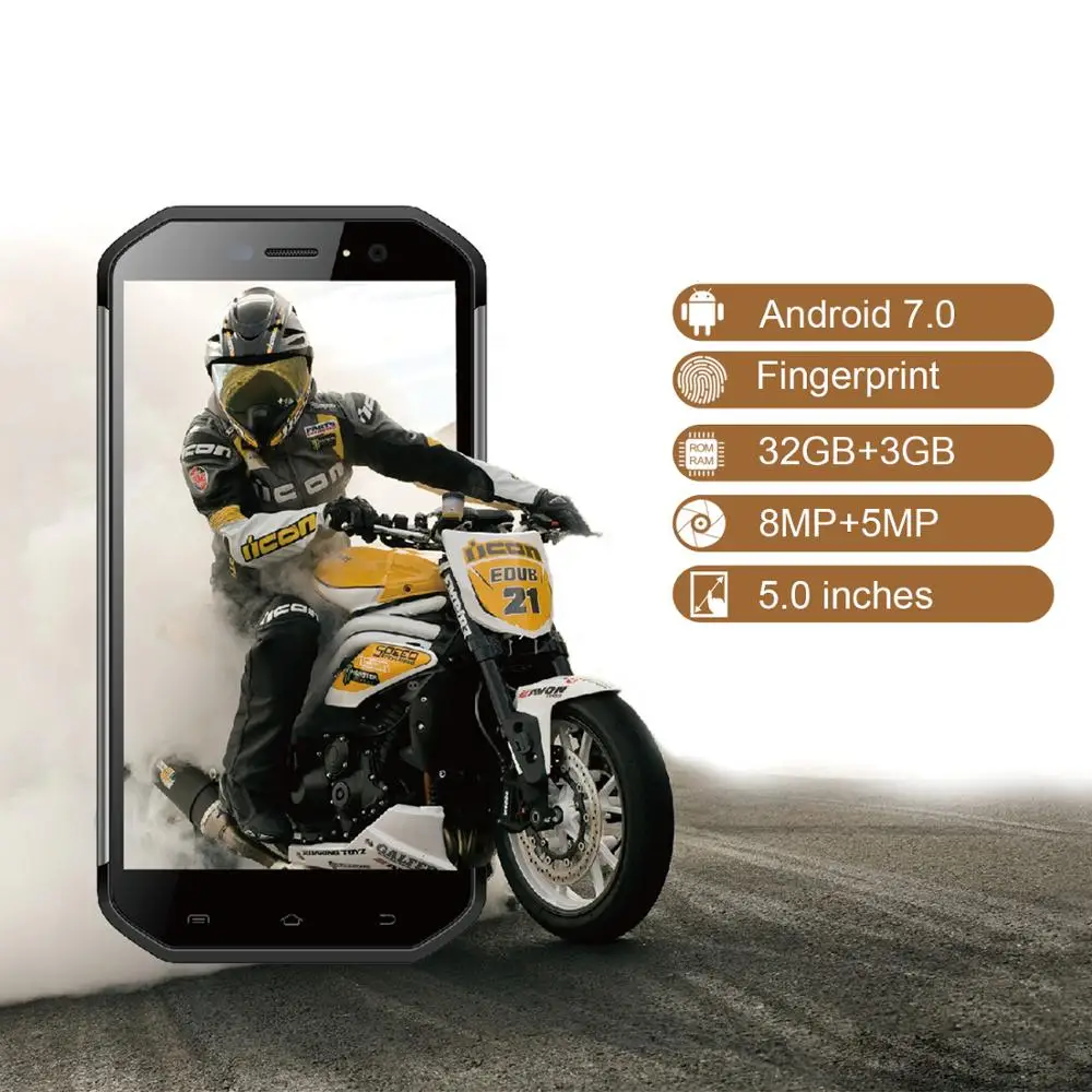 E& L S50 3 ГБ+ 32 ГБ IP68 Водонепроницаемый 4G LTE мобильный телефон Android 6,0 MT6753 Восьмиядерный 2700 мАч 13,0 МП отпечаток пальца смартфон