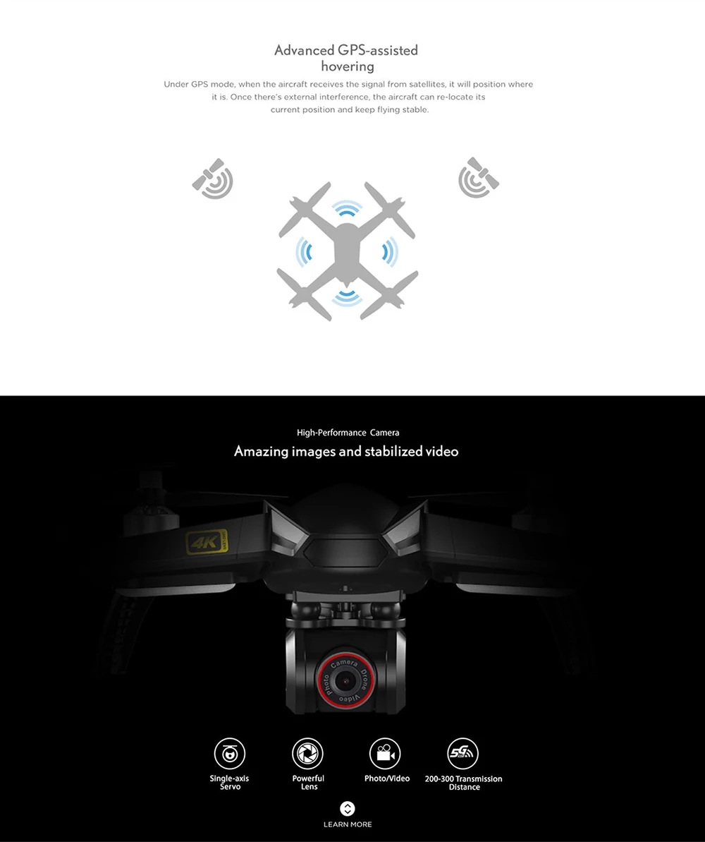 MJX Bugs 5W B5W gps бесщеточный Радиоуправляемый квадрокоптер с 5G 4K Wifi FPV камерой HD авто возврат Vs Hubsan H501S Профессиональный Дрон