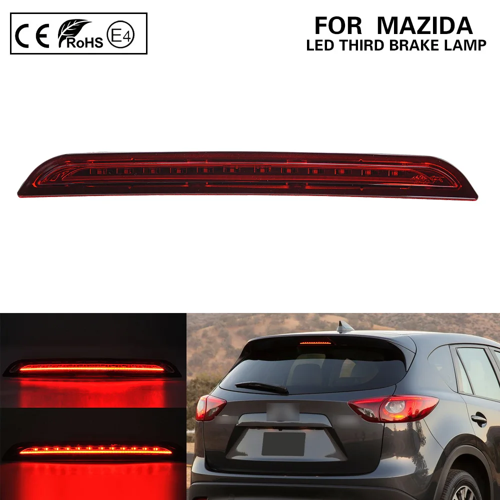 

2-in-1 Function Red Lens LED rear Third Brake Lamp+LED Running Light for Mazda CX-5 2013~2015