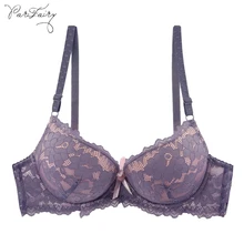 PariFairy, кружевной бюстгальтер, комфортный, хлопок, A, B, C, D, чашечки 3/4, бюстгальтеры для женщин, мягкий бюстгальтер без косточек, пуш-ап, бюстгальтер, сексуальное нижнее белье на косточках, нижнее белье