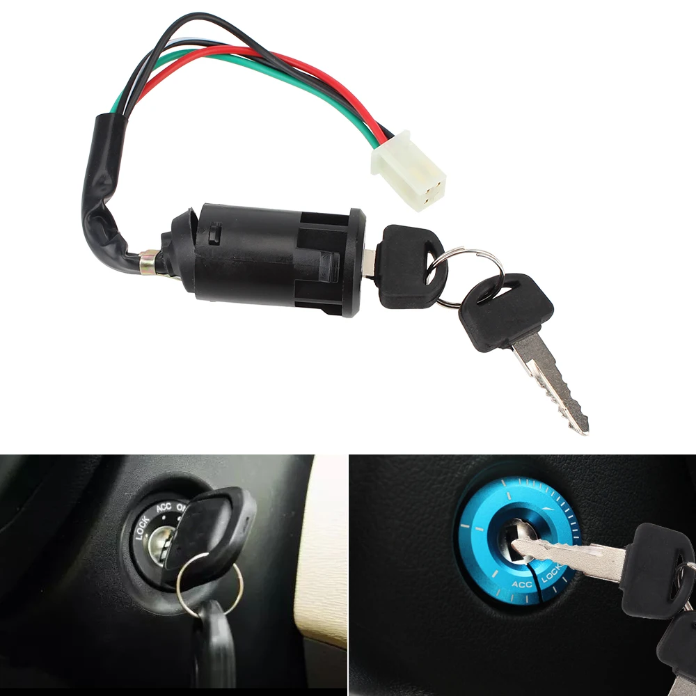 50cc-250cc ATV For Suzuki For Honda Motorcycle With Wire Start Switch Door Locks Ignition Switch Key motorcycle ignition switch,electric door lock,motorcycle switch,motorcycle key,scooter lock set