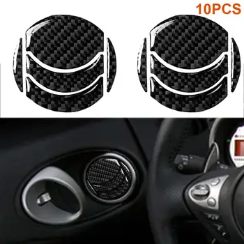 

10Pcs Carbon Fiber Car Air Vent Stickers Interior Auto Decor Decals for Nissan 350Z 2006-2009 Self-adhesive Anti-scratch parts