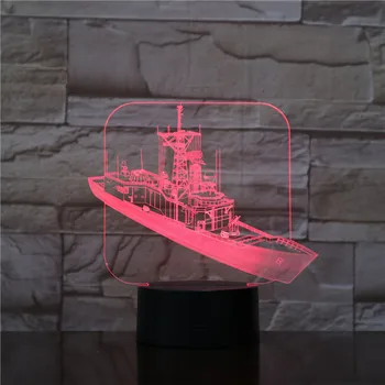 

Touch Sensor The Ship 3D Lamp Personalized Prize for Child 3D Illusion Nightlight Led Night Light Lamp Multi-color Decoration