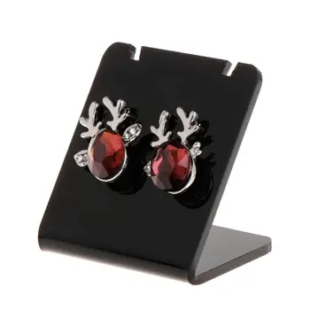 

10 Pcs/Set Earrings Shelf Display Stand Holder L Shape Rectangle Acrylic Professional Ear Stud Jewelry Show Bracket Rack Showcas