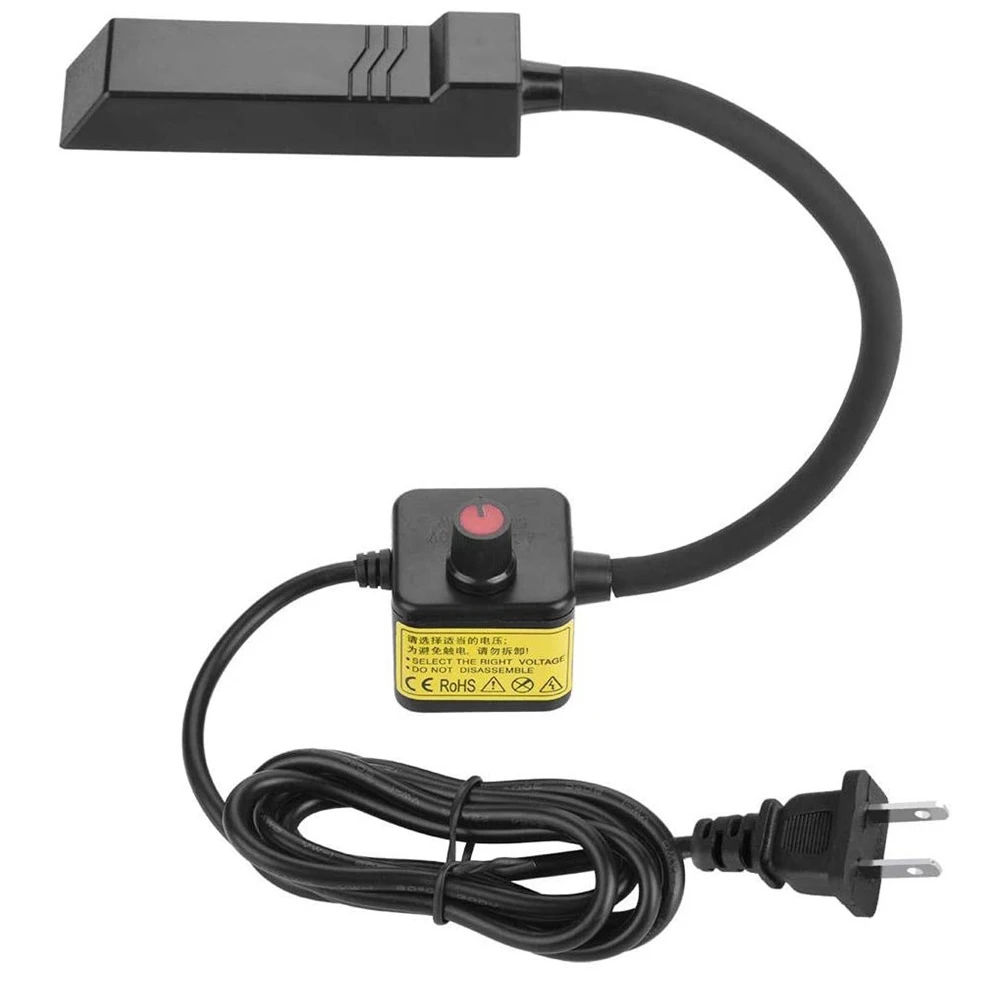 LED Work Light AC110V-220V Magnetic Mounting Base Work Gooseneck Dimmable 30LEDs Sewing Machine Light for Workbench Lathe Drill Press
