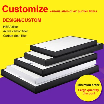 

Custom filter Air purifier filter Replacement HEPA filter+Activated carbon filter+Carbon cloth filter set