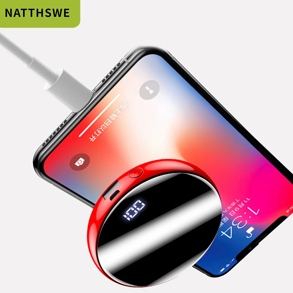 NATTHSWE 20000mAh Power Bank External Battery PoverBank Single USB Powerbank Portable phone Charger for xiaomi iphone huawei