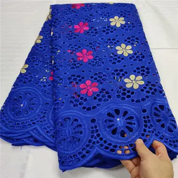 

Cotton lace fabric High Quality Swiss Voile Lace fabrics with stones 2020 latest African Lace Fabric for wedding dress 5yards
