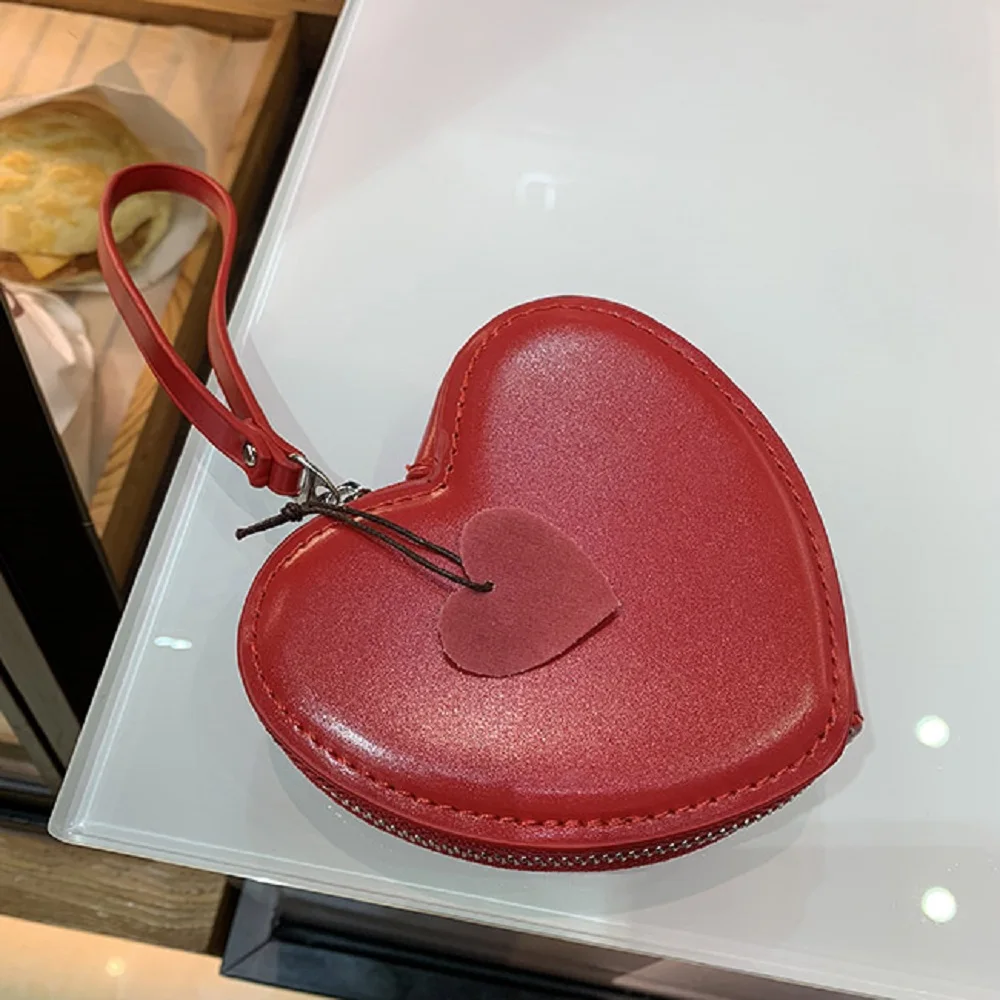 Women's Wallet Cute Red PU Leather Coin Purse Designer Kawaii Wristlets Girl Lovely Purses Small Ladies Wallets |