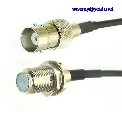 

DHL/EMS 50PCS F female nut bulkhead TO BNC female for RG174 cable jumper pigtail 15cm-A8