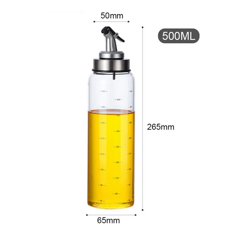 Качество Пособия по кулинарии бутылка приправы маслораспределительное устройство Стекло оливковое масло соус, уксус бутылочный носик Кухня аксессуары 200 мл/300 мл/500 мл