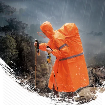 

Outdoor raincoat backpack cover one-piece raincoat poncho poncho outdoor hiking camping jacket unisex rain gear
