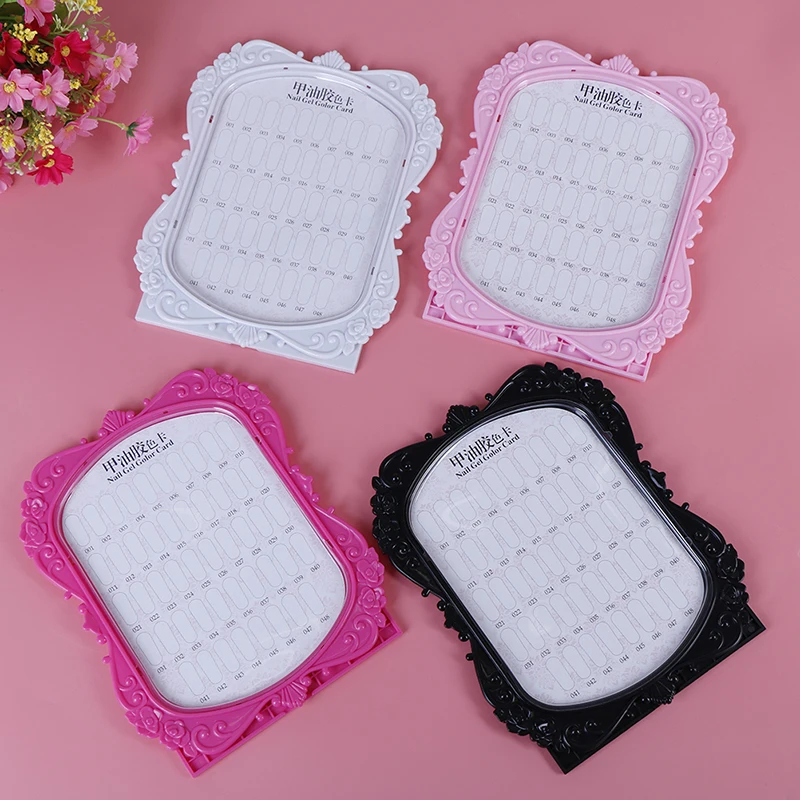 48 Tips Double-sided Nail Gel Polish Color Card Nail Display Full Color Rack Card Boards Practice 4 Colors Show Case Books Hot