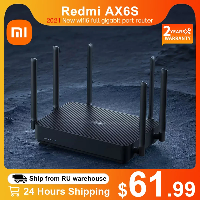 Маршрутизатор Mijia Xiaomi Redmi AX6S 3-гигабитный 4x4 3200 м | Компьютеры и офис