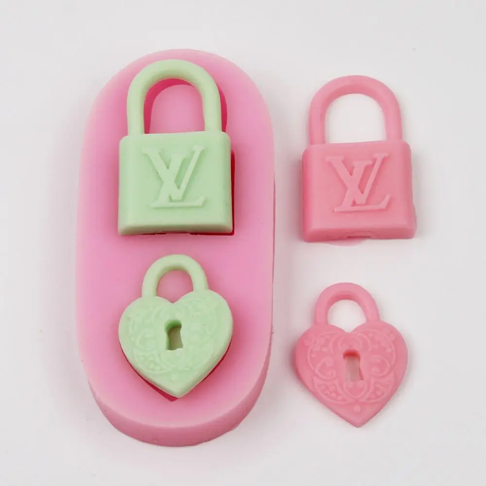 AZ021 прекрасные замочек для влюбленных украшение свадебного торта Форма