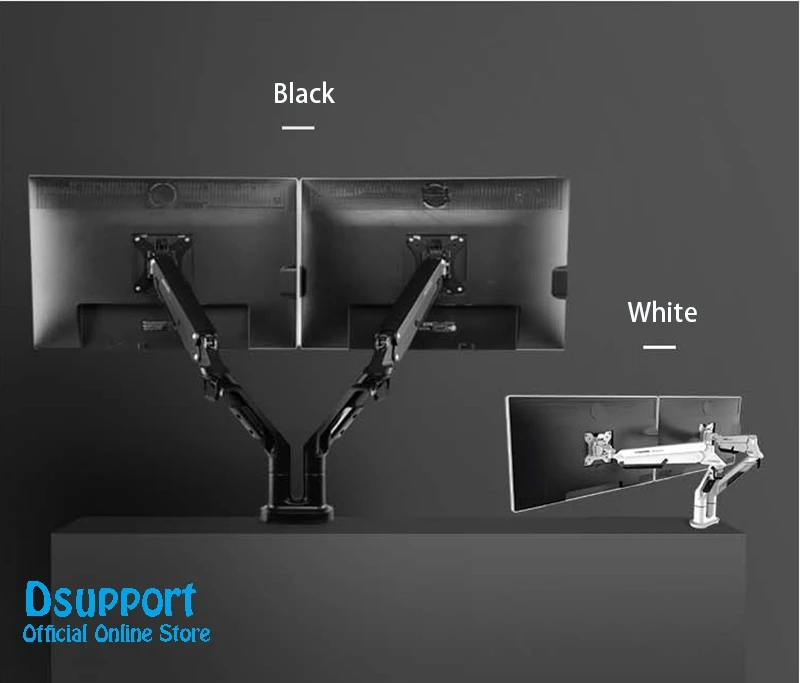 Loctek A8D быстрая установка настольная подставка 1"-32" двойной держатель монитора полное движение светодиодный ЖК-Дисплей Крепление для компьютера