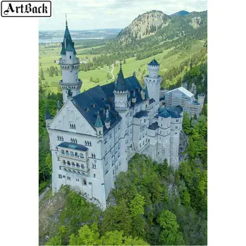 

5d diy diamond painting mountain castle landscape full square cross stitch 3d diamond mosaic sticker diamond embroidery crafts