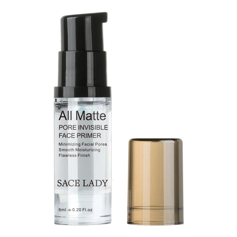 6ml Primer SACE LADY Face базовый праймер Макияж жидкий матовый макияж тонкие линии контроль масла лица Осветляющий крем основа под макияж косметика - Цвет: 6ml Primer