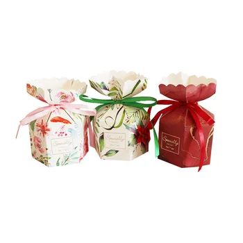 

Grey Pink Marble design Party Favors Gifts Candy Boxes With Ribbon Baby Shower Wedding Party Supplies