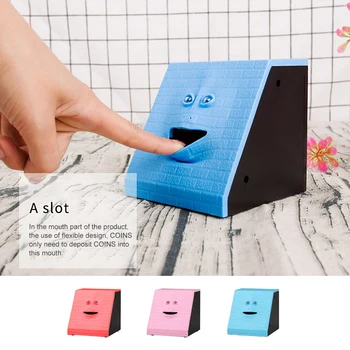 

Creative Face Money Eating Box Automatic Saving Bank Chewing Piggy Bank Cat Safe Box Savings Money For Children Candy Machine