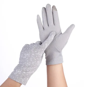 

Lady Touch Screen Anti Uv Slip Resistant Driving Gloves Breathable Women Sunscreen Stretch Gloves Summer Spring