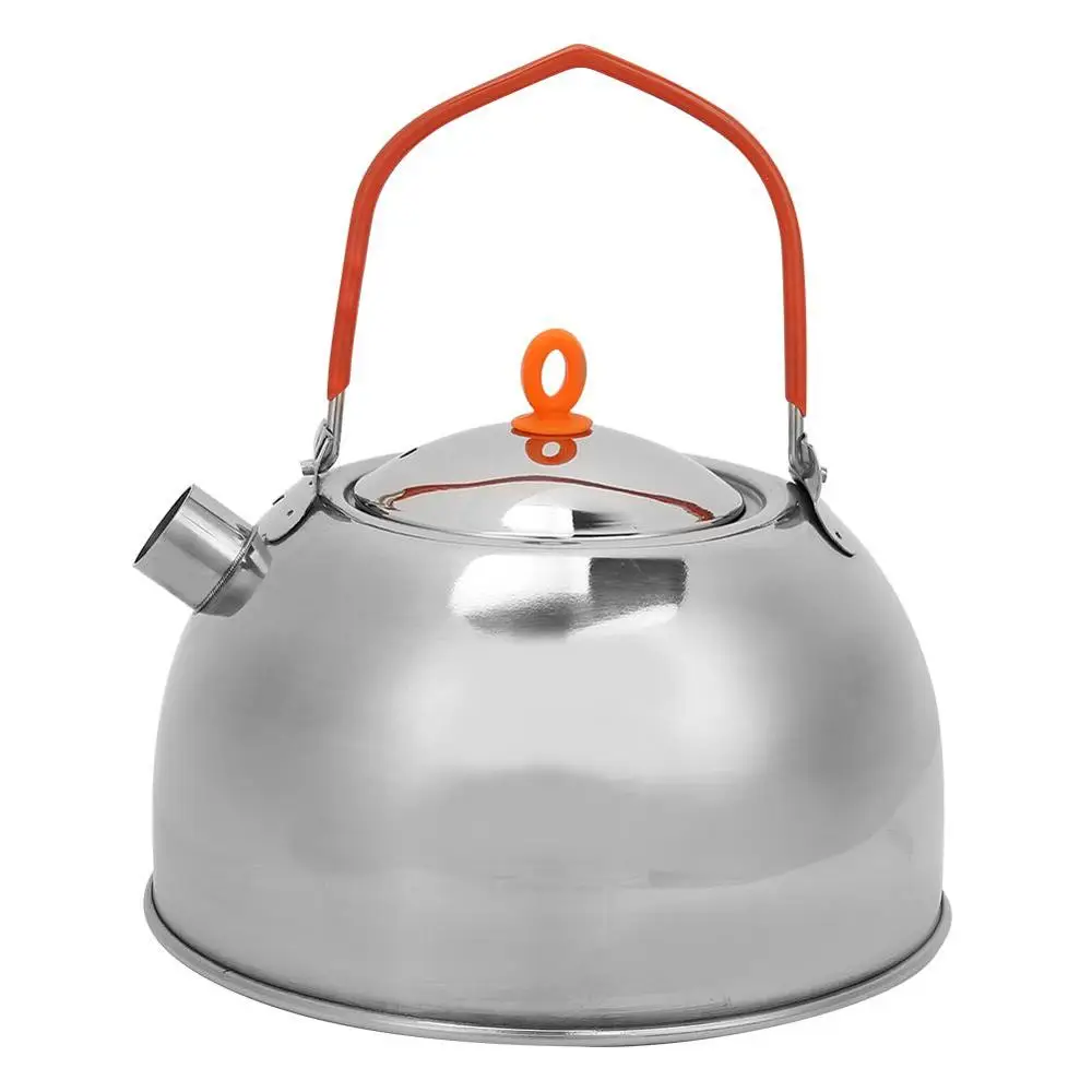 

Outdoor High Quality Stainless Steel Kettle Camping Picnic Mountaineering Fishing Portable Teapot 20DC05