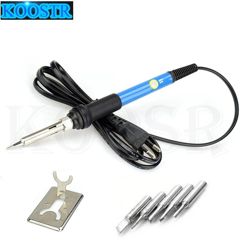 Portable Soldering Iron Kit 110V/220V 60W Electronics Welding Iron Tools Set with Adjustable Temperature Function