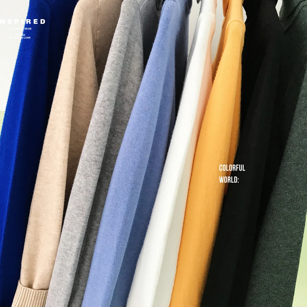 UK Mens Solid Color Sweaters Turtleneck Jumper Wool Stretch Sweaters Pullover Warm Knitted Tops