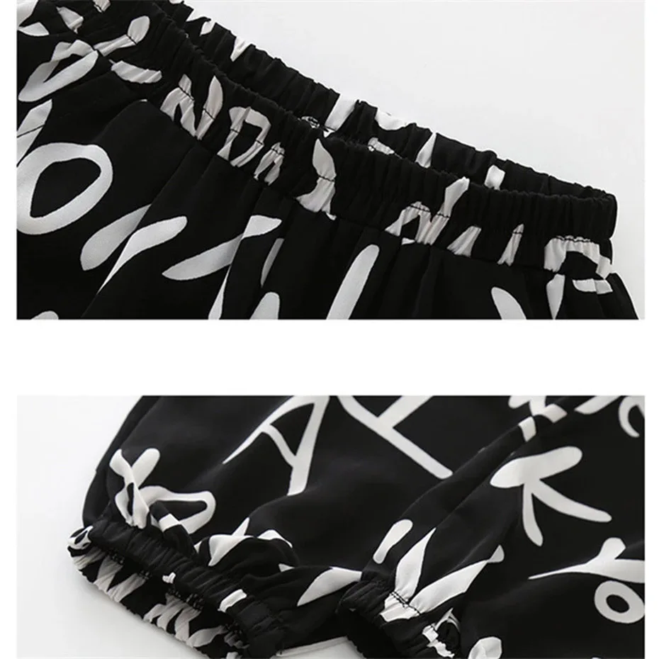 Pants For Girls Casual Style Girl Anti-Mosquito Pants Kids Fashion Letters Ankle Trousers girls pants kids pants girls trousers 5 7 9 10 11 13 14Years Teenage Clothes