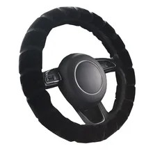 Inverno de pelúcia volante do carro capa adequada para a maioria de volante tapete macio 37-38 cm 14.5