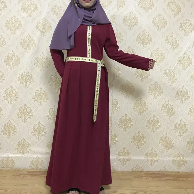 Мусульманское кружевное платье для взрослых, турецкое дубайское модное кимоно с вышивкой, мусульманское платье абайя, арабское служение поклонения, абайя Wq1085