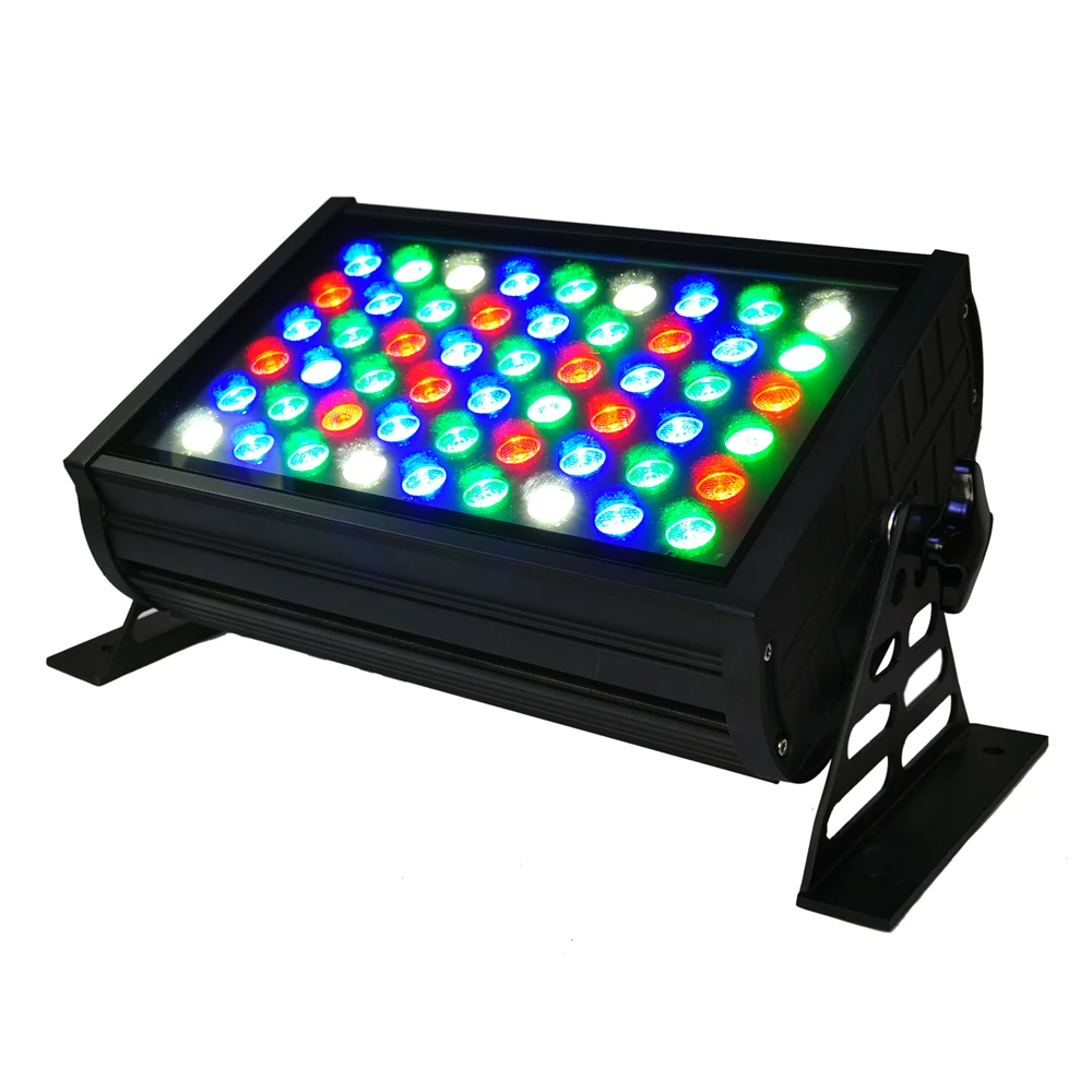 Уличная прямоугольная светодиодная настенная шайба DMX 4XLOT RGBW 54x3 Вт (R:12G:18 B:18 W:6)