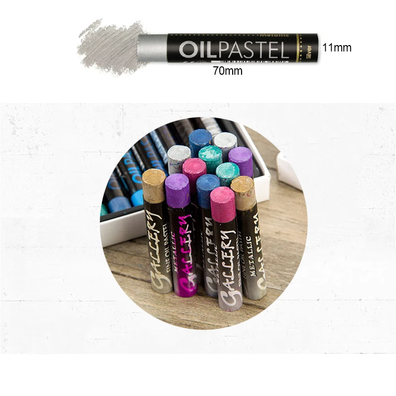 MUNGYO MOP-MF series Gallary Artists Oil pastels 12/24 Metallic and fluorescent color Oil paint ART drawing supplies