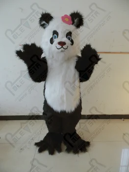 

quality flower panda mascot costumes cartoon girl panda mascot design
