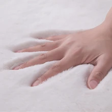 Ковер из искусственного меха кролика, мягкий коврик для дивана, однотонный коврик для гостиной, спальни, прямоугольный пушистый напольный коврик, прикроватные коврики