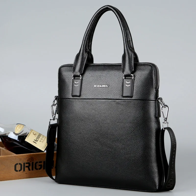 

Daishu Men's Bag MEN'S Handbag Large Capacity Casual Business Briefcase Verticle Shoulder Oblique